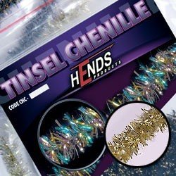 Hends Tinsel Chenille CHT02 6mm - Zlato perleťová