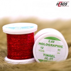 Hends Holographic Tinsel HL01 0,69mm - Červená