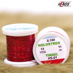 Hends Holostrength Tinsel 0,1mm, 11m HS01 - Červená