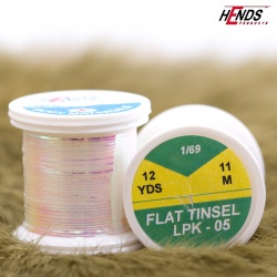 Hends Flat Tinsel LPK05 0,8mm - Biela perleťová zelený efekt