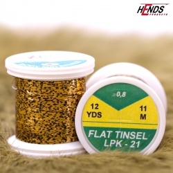 Hends Flat Tinsel LPK21 0,8mm - Grizzly Gold