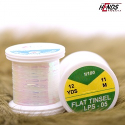 Hends Flat Tinsel LPS05 0,8mm - Biela perleťová zelený efekt