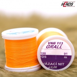 Hends Grall Thread VNG113 0,06mm 91m - Oranžová fluo