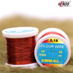 Hends Colour Wire 0,09mm 21,6m CWS03 - Red