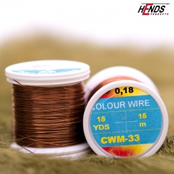 Hends Colour Wire 0,18mm 15m CWM33 - Hnedá
