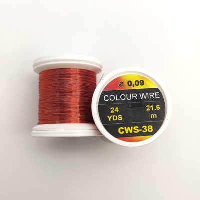 Hends Colour Wire 0,09mm 21,6m CWS38 - Oranžovo červená