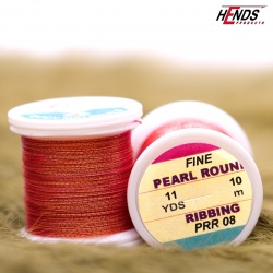 Hends Pearl Round Ribbing Thread 10m PRR08 - Červená