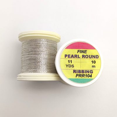 Hends Pearl Round Ribbing Thread 10m PRR104 - Strieborná