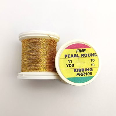 Hends Pearl Round Ribbing Thread 10m PRR106 - Zlato žltá