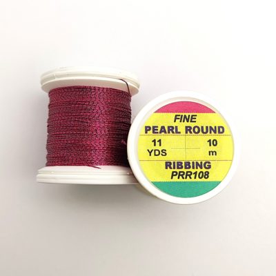 Hends Pearl Round Ribbing Thread 10m PRR108 - Bordová