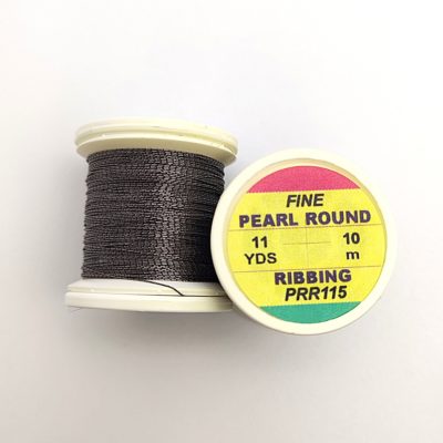 Hends Pearl Round Ribbing Thread 10m PRR115 - Šedá
