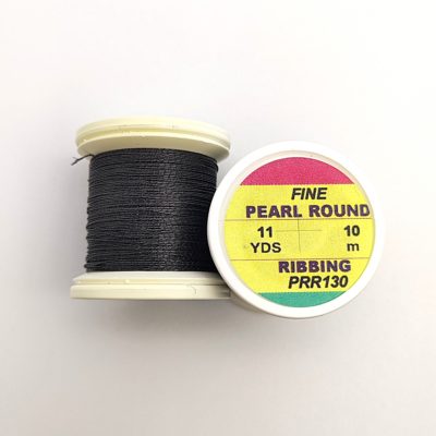 Hends Pearl Round Ribbing Thread 10m PRR130 - Čierno šedá