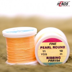 Hends Pearl Round Ribbing Thread 10m PRR194 - Oranžová svetlá fluo