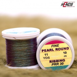 Hends Pearl Round Ribbing Thread 10m PRR30 - Čierna