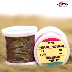 Hends Pearl Round Ribbing PRR32 10m - Dark Olive/Brown