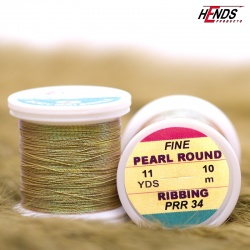 Hends Pearl Round Ribbing Thread 10m PRR34 - Olivová svetlá