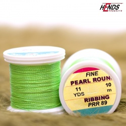 Hends Pearl Round Ribbing Thread 10m PRR89 - Zelená fluo