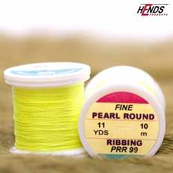 Hends Pearl Round Ribbing Thread 10m PRR99 - Žltá fluo