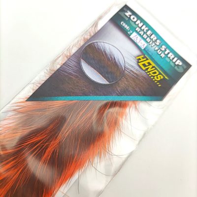 Hends Zonker Strips Rabbit Fur 4mm Z133 - Oranžová fluo činčilová