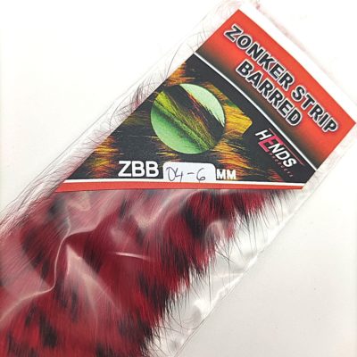 Hends Zonker Strips Barred 4mm ZBB04 - Červená čierne pruhy
