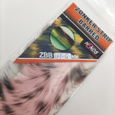 Hends Zonker Strips Barred 6mm ZBB41 - Pink/Black Stripes