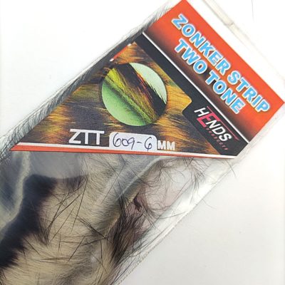 Hends Zonker Strips Two Tone Rabbit 6mm ZTT609 - Béžovo tmavo čierna