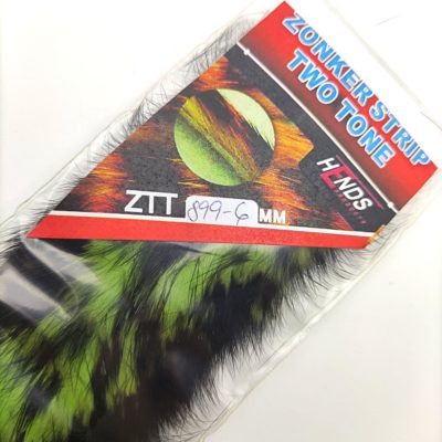 Hends Zonker Strips Two Tone Rabbit 4mm ZTT899 - Zeleno čierna