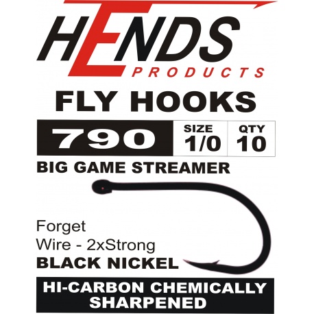 Fly Tying Hook Hends 790 – Size 1/0 - Flyfishing-slavia.com