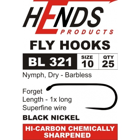 Fly Tying Hook Hends BL321– Size 8 - Flyfishing-slavia.com