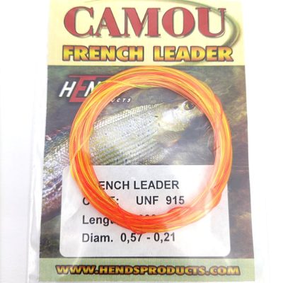 Hends CAMOU French Leader 900cm 0,57-0,21mm - Oranžová fluo/Žltá fluo