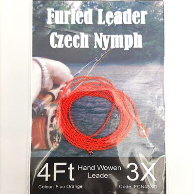 Hends Furled Leader Czech Nymph 120cm 3X - Oranžová fluo