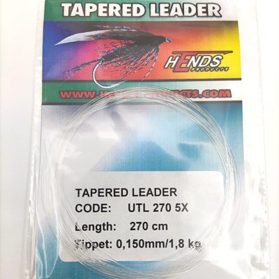 Hends Tapered Leader 270cm 0,15mm/1,8kg - Priesvitná