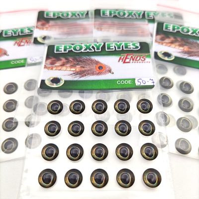 Epoxidové Oči Hends Epoxy Eyes 5mm EE50 - Čierna Holografická