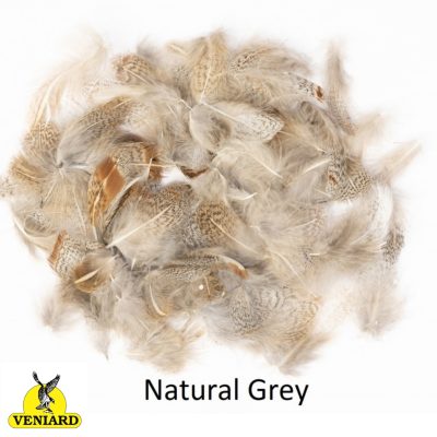 Perie z krku jarabice - Veniard English Partridge Grey Neck Feathers - Natural - 3g