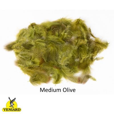 Perie z krku jarabice – Veniard English Partridge Grey Neck Feathers – olive dun – 1g