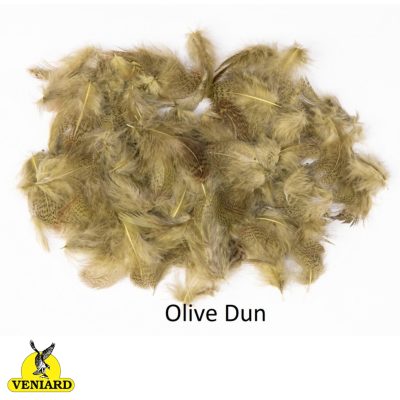 Perie z krku jarabice – Veniard English Partridge Grey Neck Feathers – stredne olivová – 1g