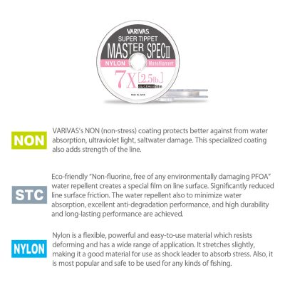 Varivas Super Tippet Master Spec II Nylon 3X 50m 7.6lb 0.205mm